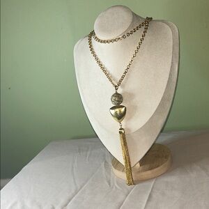 Elegant Gold Tassel Necklace